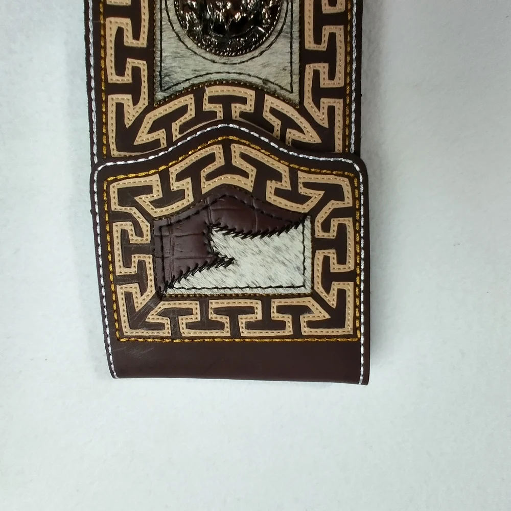WESTERN LEATHER CELL PHONE CASE, FUNDA VAQUERA DE CUERO COWBOY RODEO‎ PHONE CASE
